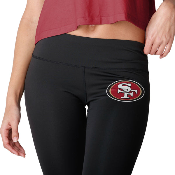 NFL Team Apparel Women's San Francisco 49ers Black Fraction Leggings