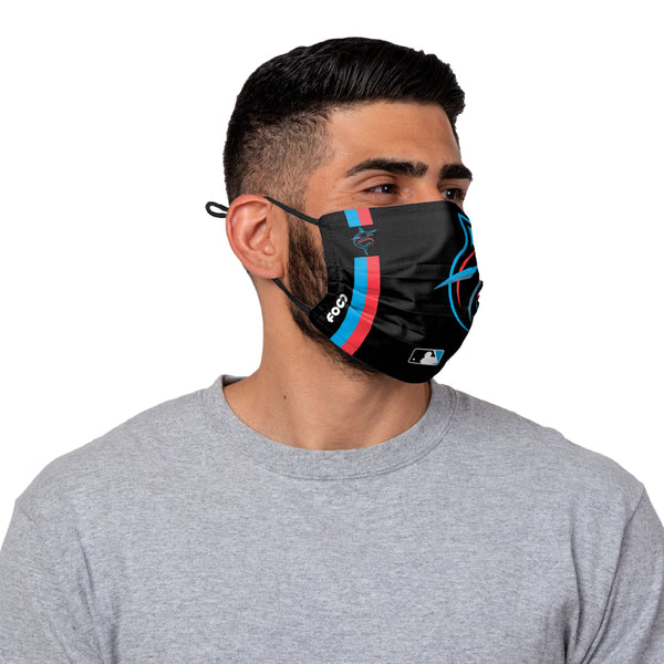 Miami Marlins Fan Mask Face Covers - Black