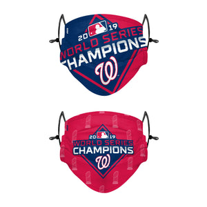 Washington Nationals MLB Thematic Champions Adjustable 2 Pack Face Cover