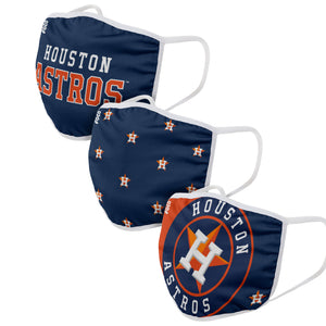 Houston Astros MLB 3 Pack Face Cover