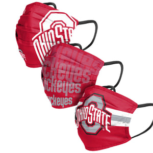 Ohio State Buckeyes NCAA Mens Matchday 3 Pack Face Cover