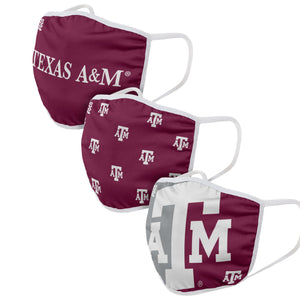 Texas A&M Aggies NCAA 3 Pack Face Cover
