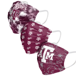 Texas A&M Aggies NCAA Womens Matchday 3 Pack Face Cover