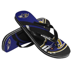 NFL 2015 Unisex Big Logo Flip Flops Baltimore Ravens
