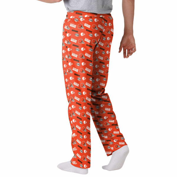 FOCO Cleveland Browns Men's Scatter Pattern Pajama Lounge Multi Color Pants