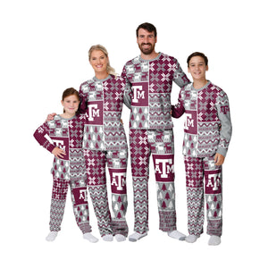 Texas A&M Aggies NCAA Busy Block Family Holiday Pajamas