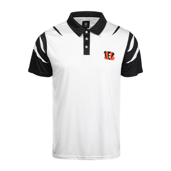 Cincinnati Bengals Striped Polyester Polo FOCO