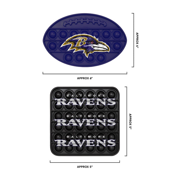 Baltimore Ravens NFL 2 Pack Helmet & Circle Push-Itz Fidget