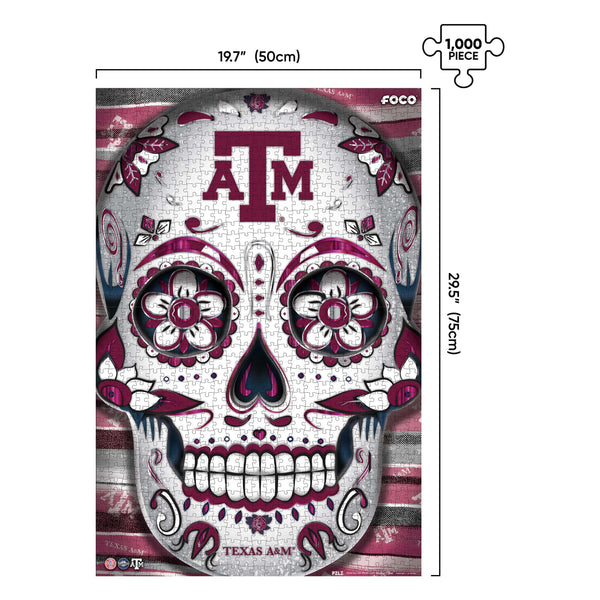 Texas A&M Aggies 12'' Sugar Skull Sign