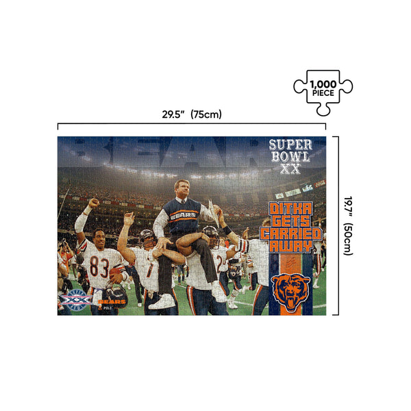 Chicago Bears NFL Mike Ditka Superbowl XX 1000 Piece Jigsaw Puzzle PZL