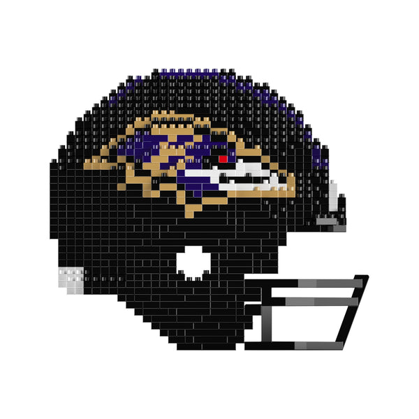 Forever Collectibles 3D BRXLZ Mini Helmet, Baltimore Ravens 