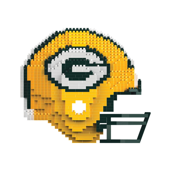 Green Bay Packers NFL 3D BRXLZ Puzzle Replica Mini Helmet Set