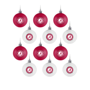 Alabama Crimson Tide NCAA 12 Pack Ball Ornament Set