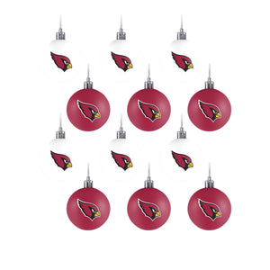 Arizona Cardinals NFL 12 Pack Ball Ornament Set