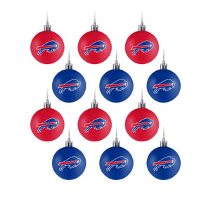 Buffalo Bills NFL 12 Pack Ball Ornament Set