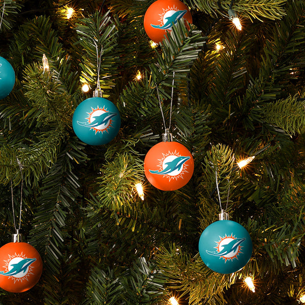 Miami Dolphins Decoupage Snowflake Ball Ornament