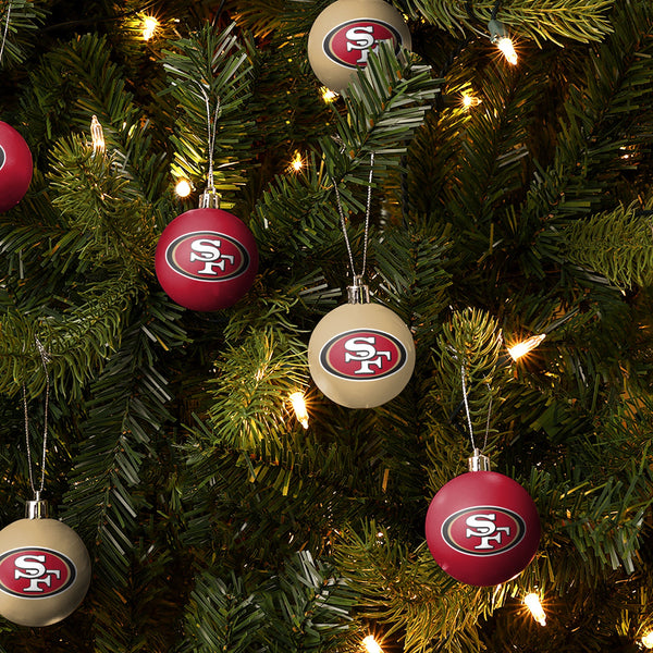 Forever Collectibles NFL 5-Pack Shatterproof Ball Ornaments, San Francisco  49Ers 