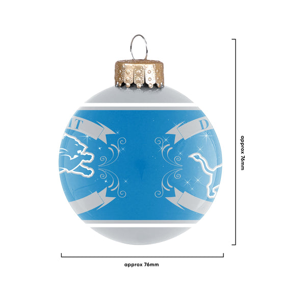 Detroit Lions NFL 12 Pack Plastic Ball Ornament Set