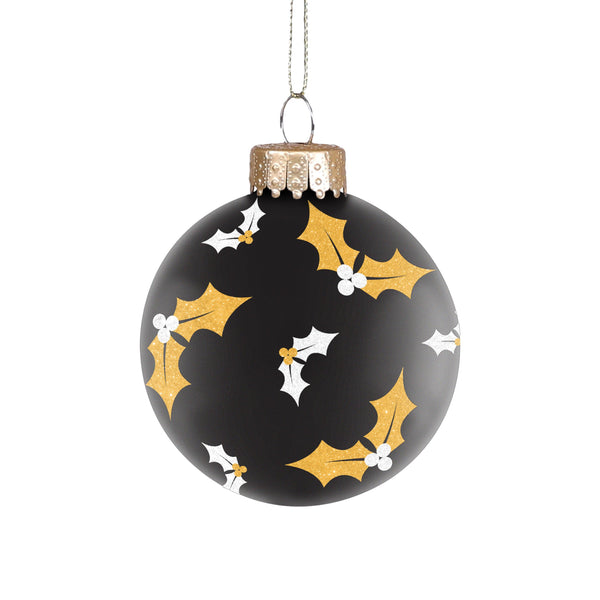 Pittsburgh Steelers Team Stripe Glass Ball Ornament