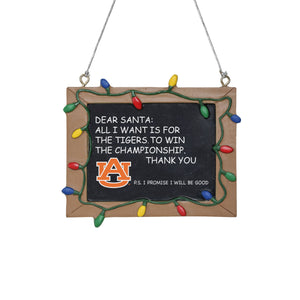 Auburn Tigers NCAA Chalkboard Sign Ornament