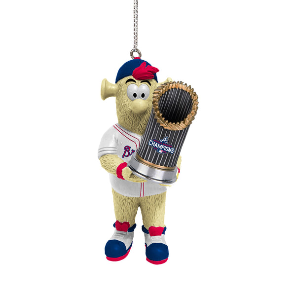 Atlanta Braves 2021 World Series Champions Mascot & Trophy 2 Pack Pin Set