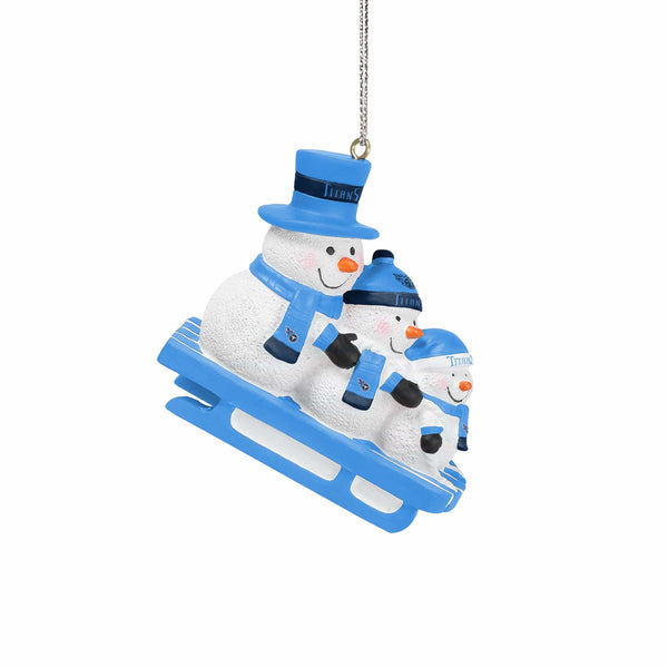 Tennessee Titans NFL Sledding Snowmen Ornament