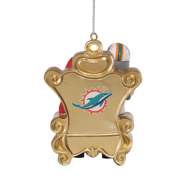 Miami Dolphins Santa Football Sled Ornament - Item 333298