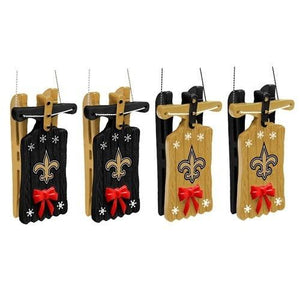 New Orleans Saints Resin Sleigh Ornament (4 Pack)