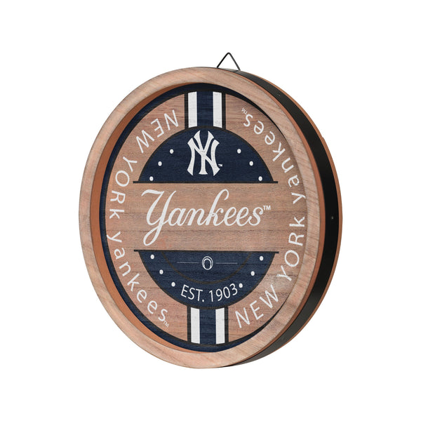 MLB Round Distressed Sign New York Yankees