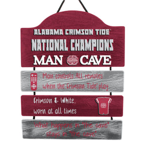 Alabama Crimson Tide NCAA 2020 Football National Champions Mancave Sign