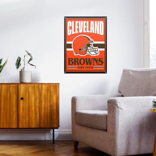 Cleveland Browns NFL Metal Tacker Wall Sign