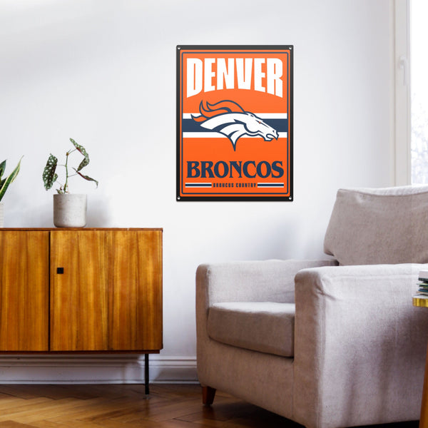 Denver Broncos Wall Art Metal Sign