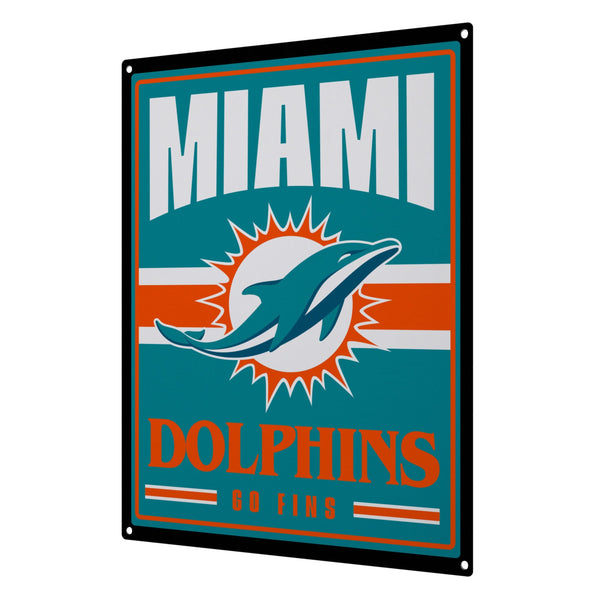 **MIAMI DOLPHINS SPORTS BAR Poster-Style Distressed Metal Sign #1 - NEW**