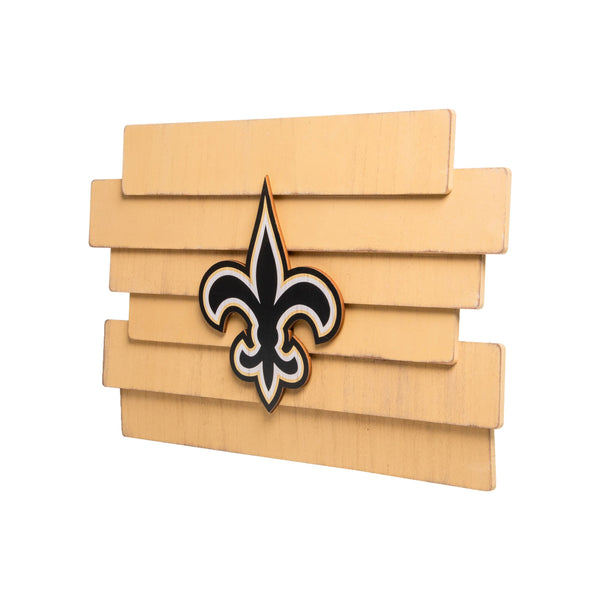 NFL New Orleans Saints Round Distressed Established Wood Sign 