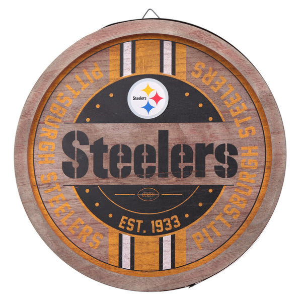 Pittsburgh Steelers Established 1933 Barrel Sign