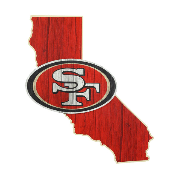 San Francisco 49ers 12'' Floral State Sign