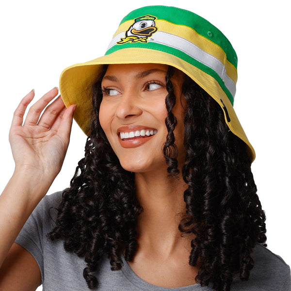 Oregon Ducks NCAA Team Stripe Bucket Hat