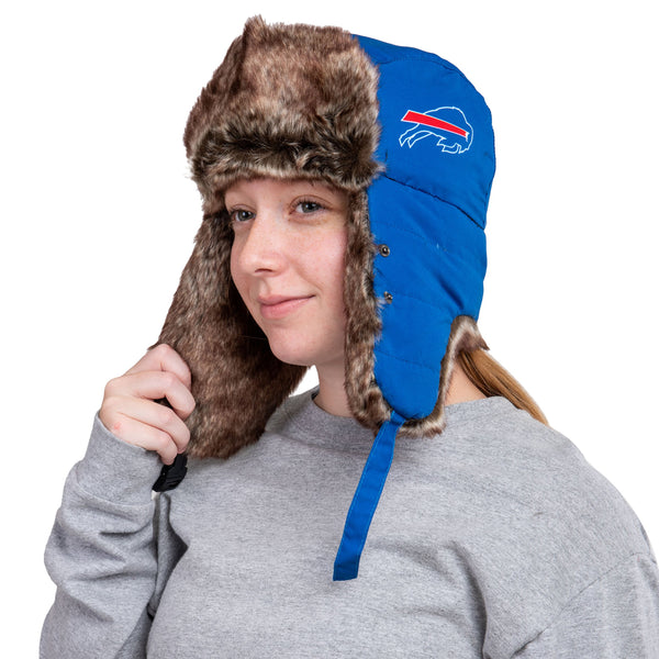 Buffalo Bills NFL Wordmark Flannel Trapper Hat