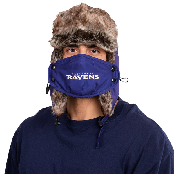 Baltimore Ravens NFL Wordmark Flannel Trapper Hat