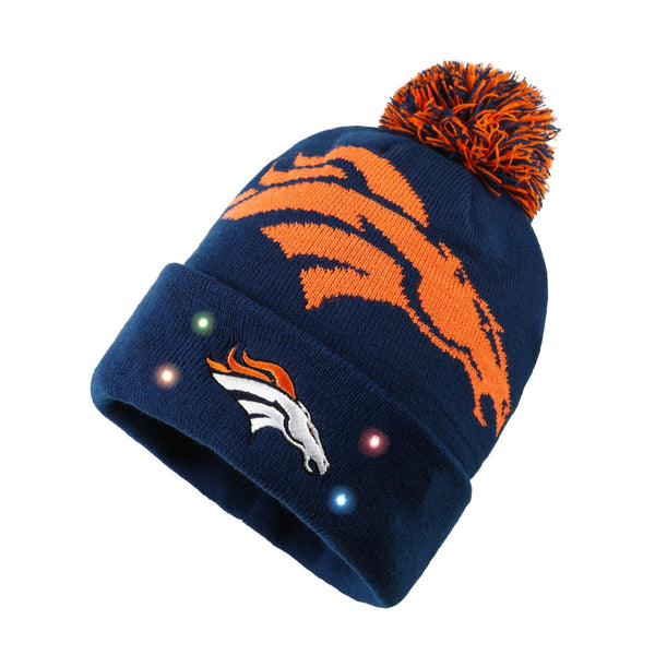 : Denver Broncos Wordmark Light Up Printed Beanie : Sports &  Outdoors