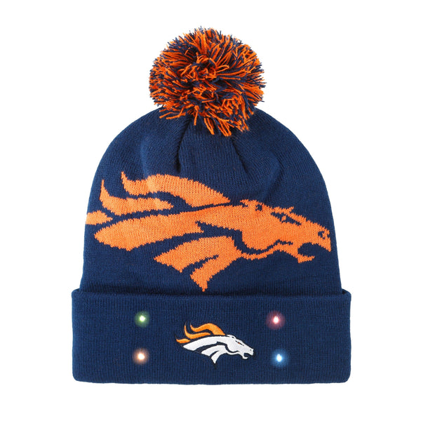 Denver Broncos SUPER BOWL ELEMENTS Black Knit Beanie Hat