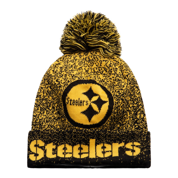 Pittsburgh Steelers Winter Knit Beanie Hat Black NFL Black Yellow Logo  Athletic