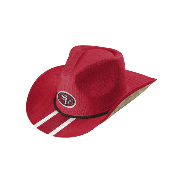 San Francisco 49ers Straw Cowboy Hat - Black