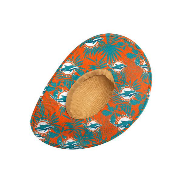 Miami Dolphins NFL Womens Tie-Dye Ribbon Straw Hat