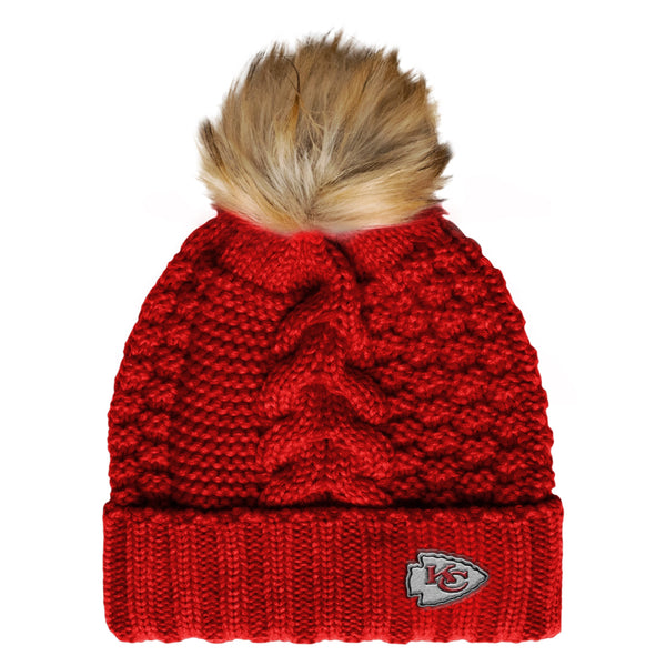 The Chiefs NFL Beanie with Faux Fur Pom