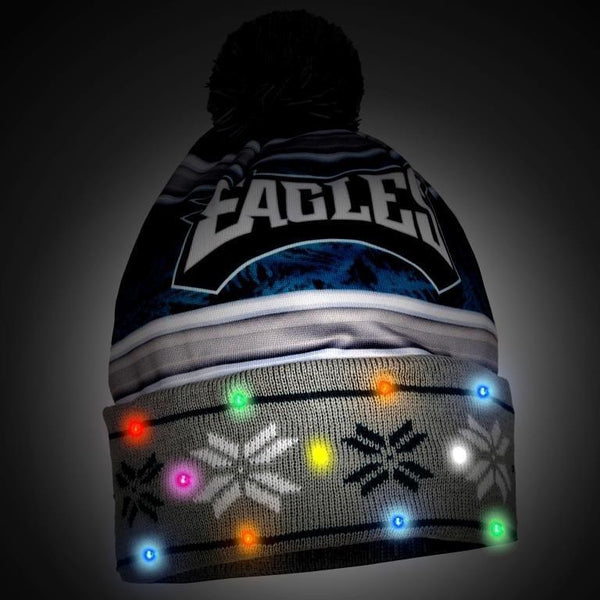 Philadelphia Eagles NFL Big Logo Light Up Printed Beanie