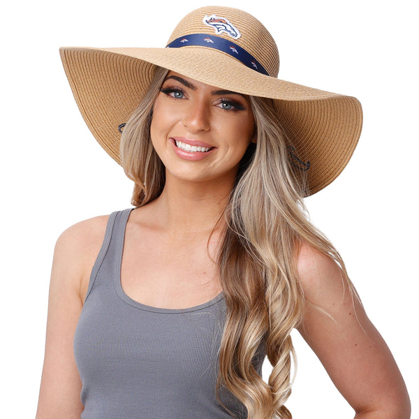 Denver Broncos NFL Womens Tie-Dye Ribbon Straw Hat