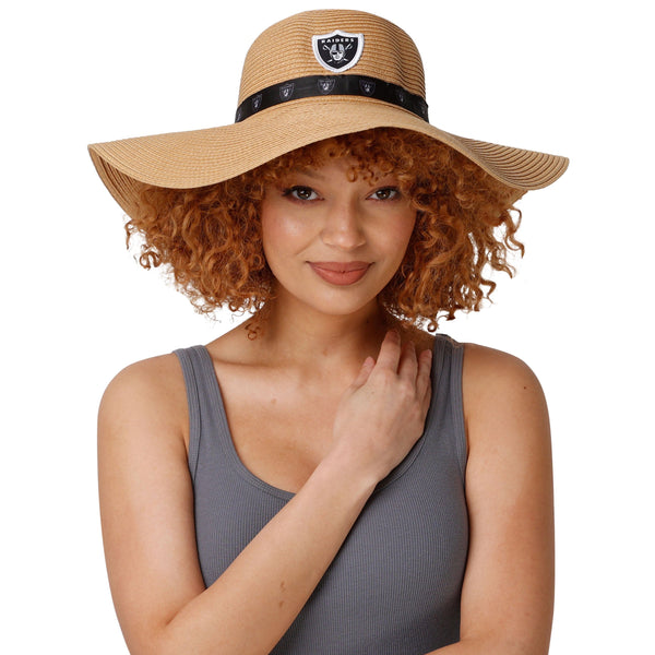 Las Vegas Raiders NFL Floral Straw Hat