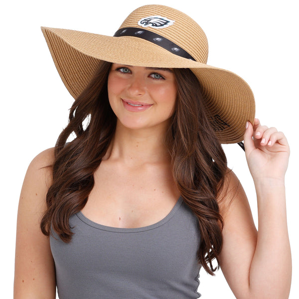 Pittsburgh Steelers Womens Wordmark Beach Straw Hat