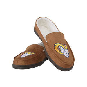 Los Angeles Rams NFL Mens Beige Moccasin Slipper